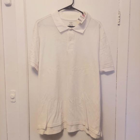 💥3/$25💥 NWT George Short Sleeve White Polo Shirt Top size XL - Picture 2 of 5